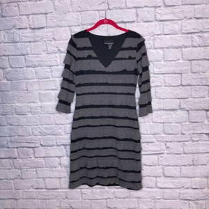 Frank Lyman Design 8 Black Gray Ruffle‎ Dress